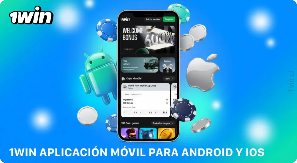 La aplicación 1win Chile para Android e iOS te permite hacer apuestas, jugar en el casino y administrar tu cuenta